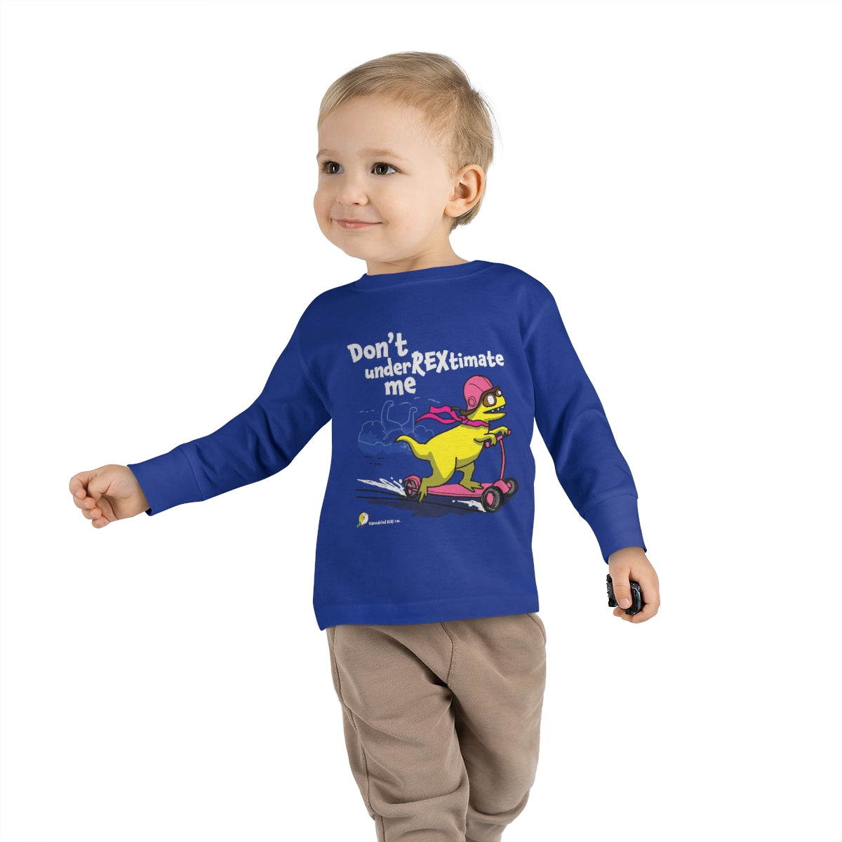 Don't UnderREXtimate Me - long sleeve tee for confidence - toddler sizes (2-6)