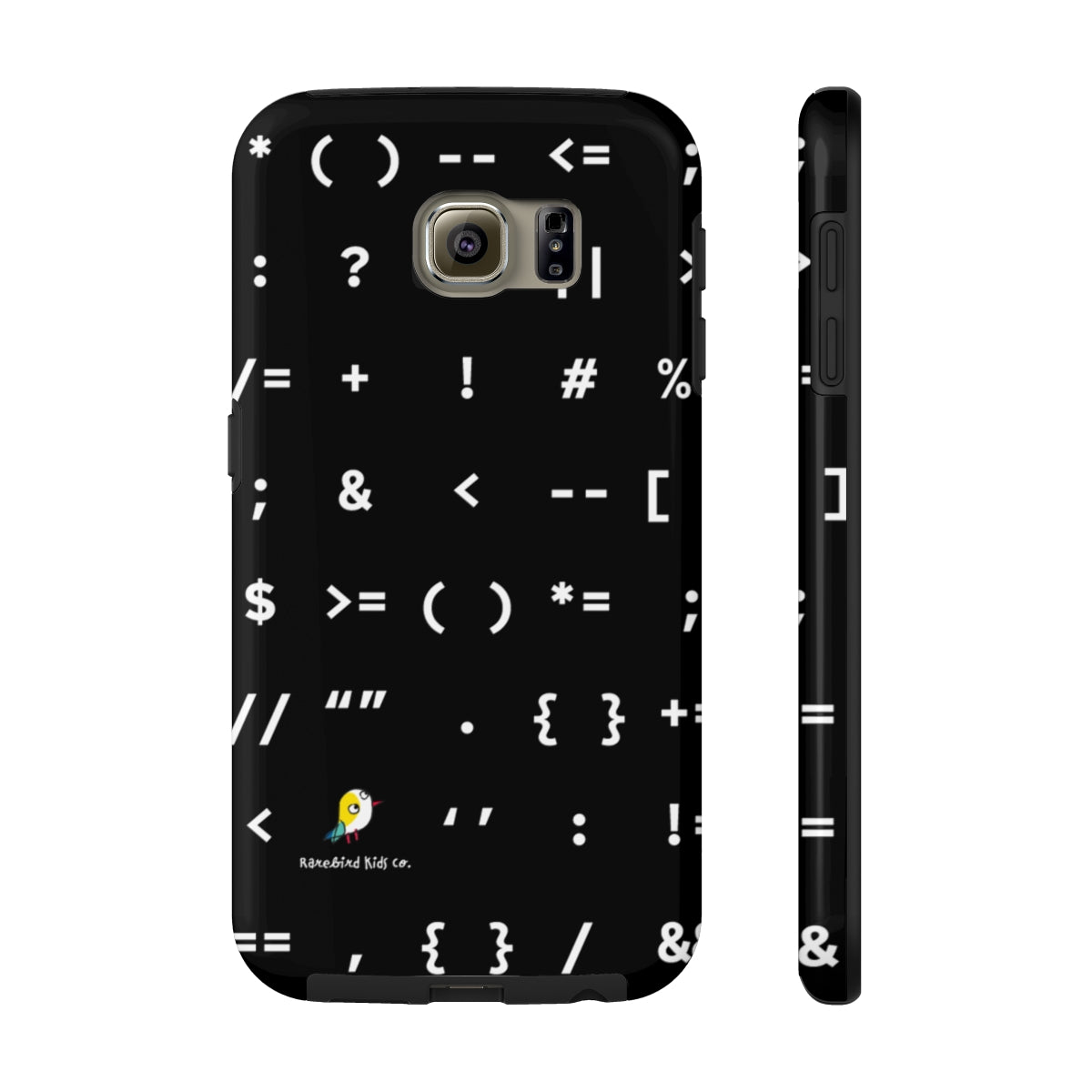 Born to Code - black & white tough phone case for STEM inspiration