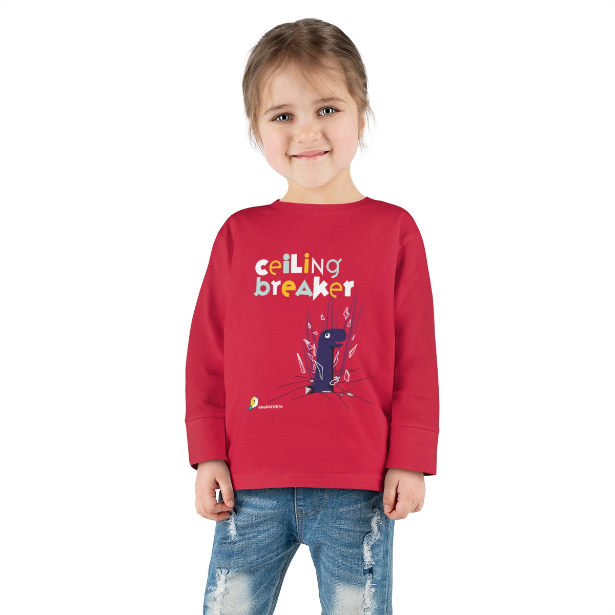 Ceiling Breaker - long sleeve tee for empowerment - toddler sizes (2-6)