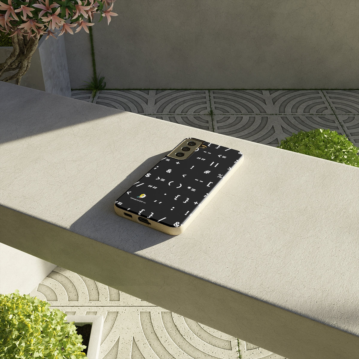 Born to Code - black & white eco phone case for STEM inspiration