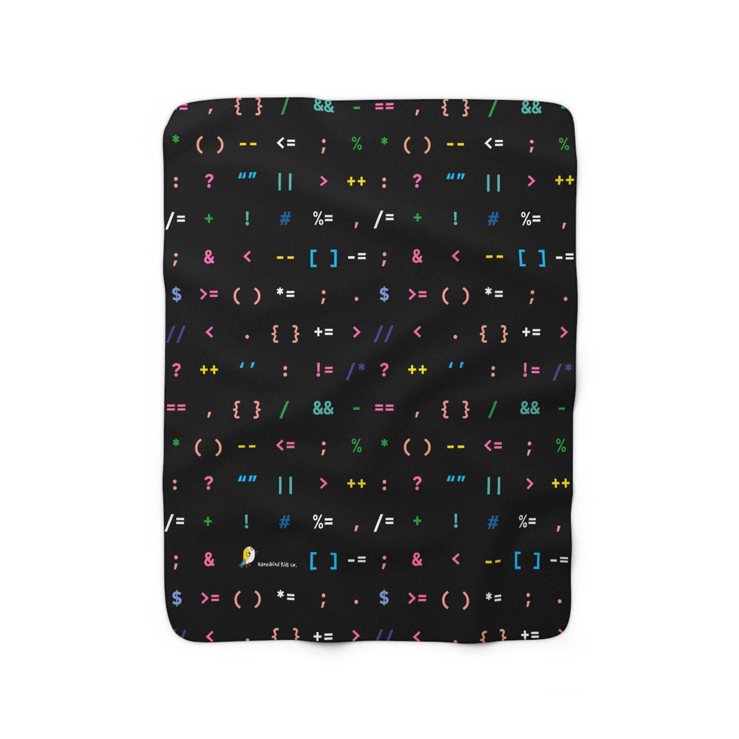 Born to Code - colorful personalized supersoft blanket for STEM inspiration
