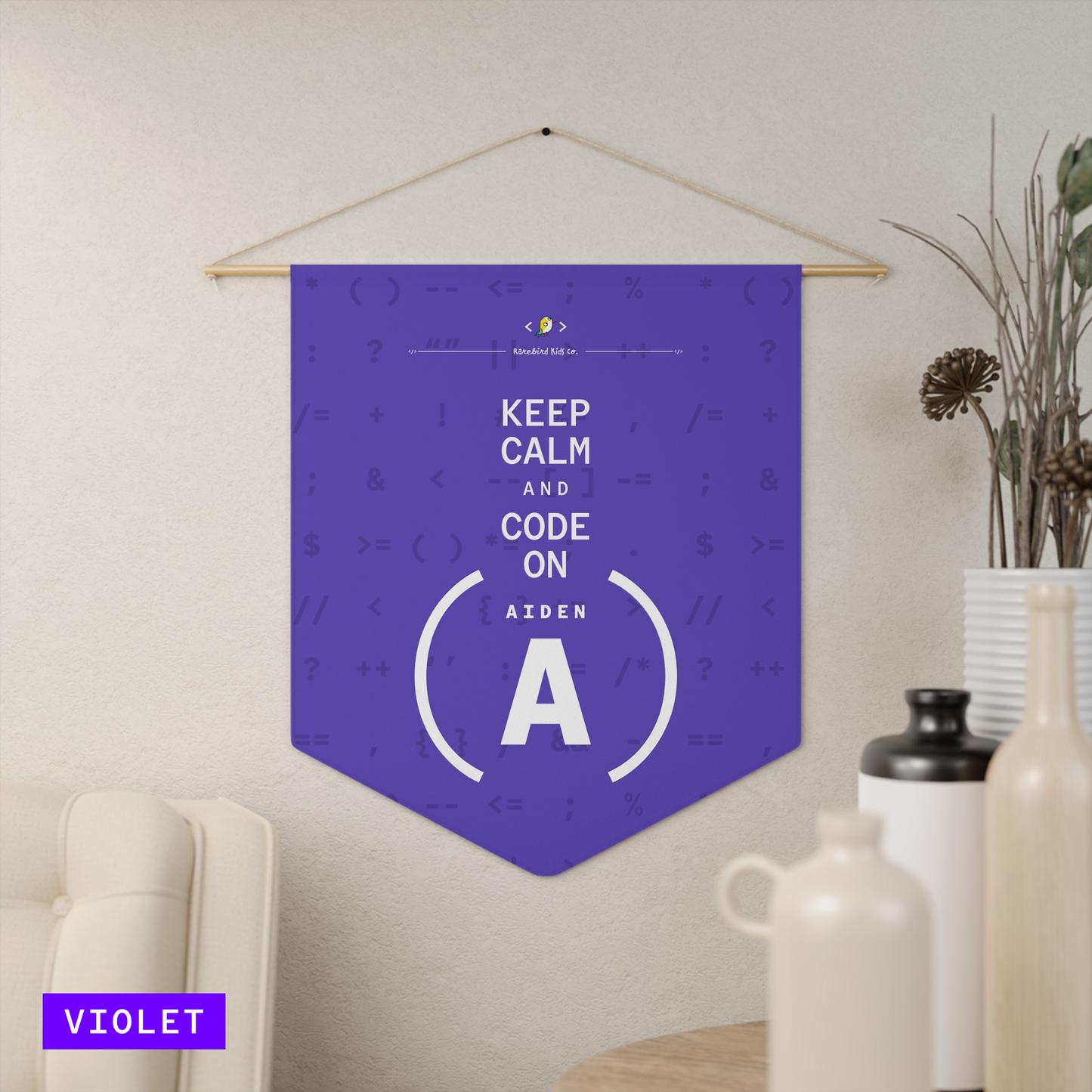 Personalized Coder Pennant - for STEM enthusiasts
