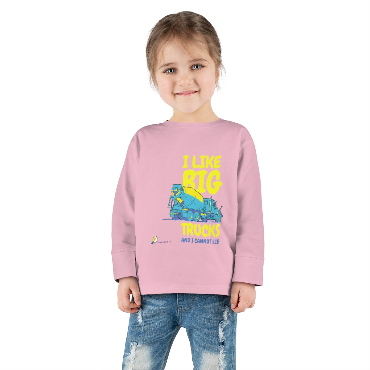 I Like Big Trucks and I Cannot Lie - long sleeve tee for self-affirmation - toddler sizes (2-6)