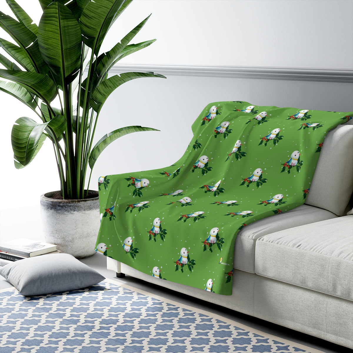 Snowbird & Math - personalized holiday supersoft blanket