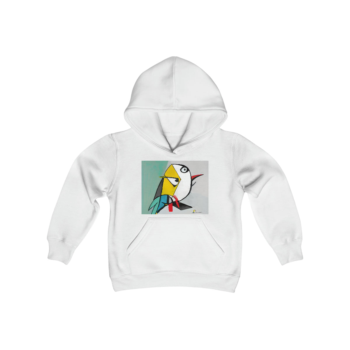 Rare Cubist Bird youth pullover hoodie for art lovers youth