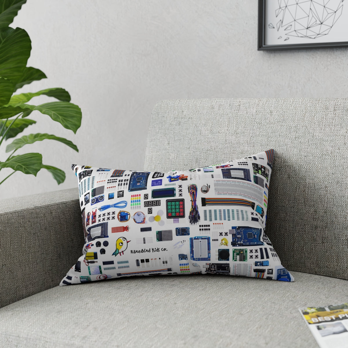 Maker's Medley - broadcloth pillow for STEM inspiration (3 sizes)