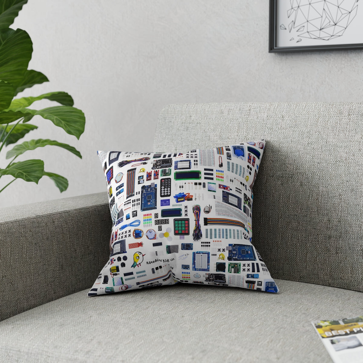 Maker's Medley - broadcloth pillow for STEM inspiration (3 sizes)