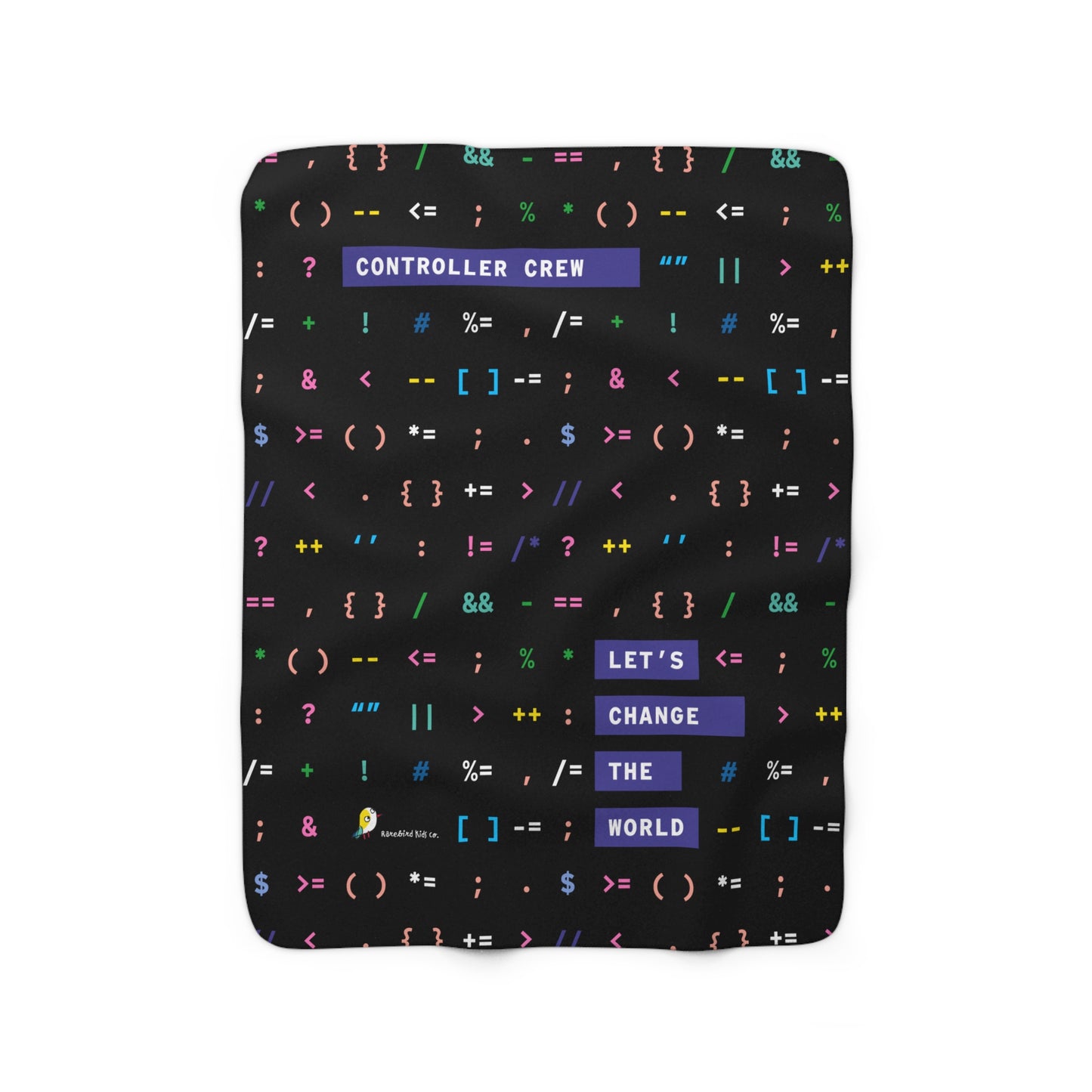 Born to Code - colorful personalized supersoft blanket for STEM inspiration