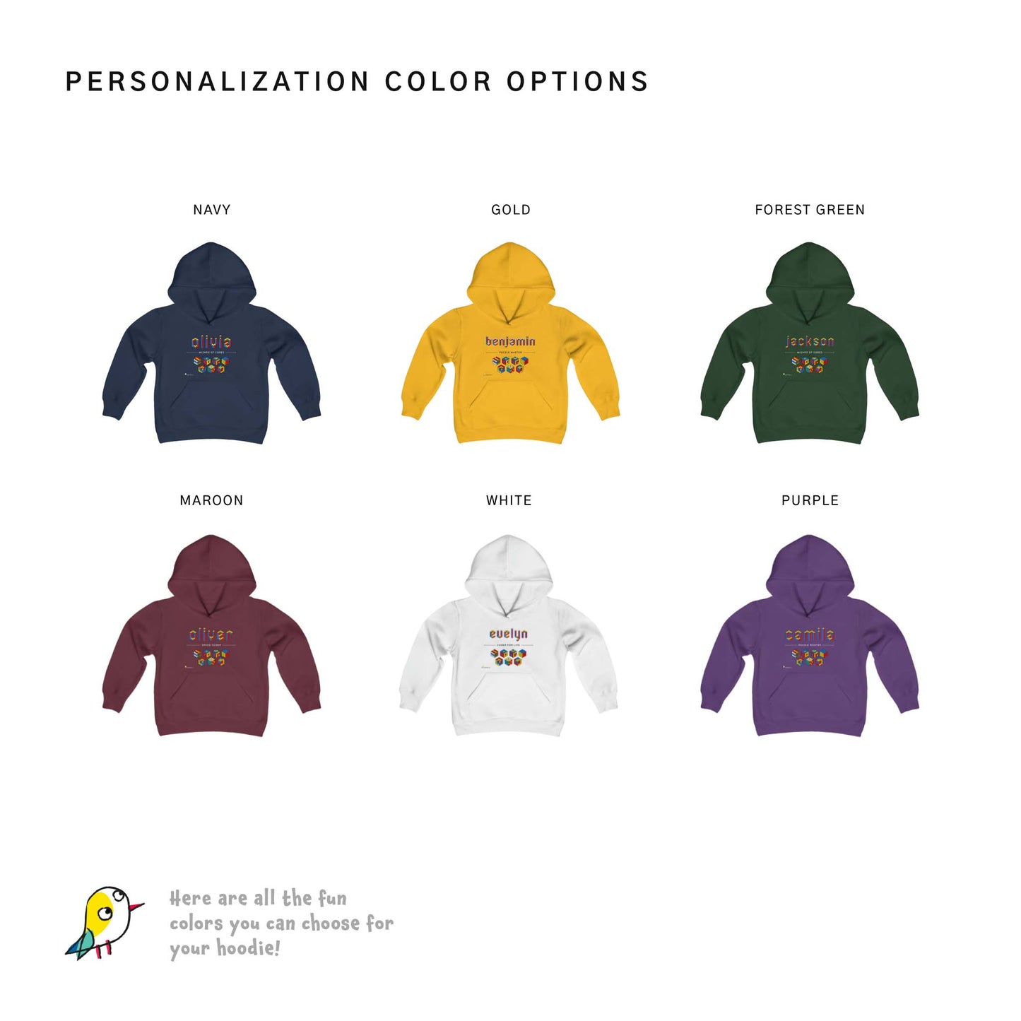 Personalized Cuber Youth Hoodie - celebrate their interests (S-XL)