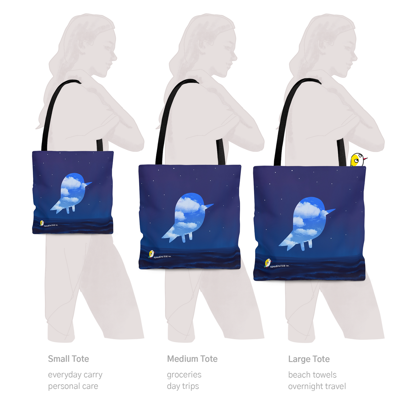Rare Surrealist Bird - tote bag for art lovers (3 sizes)