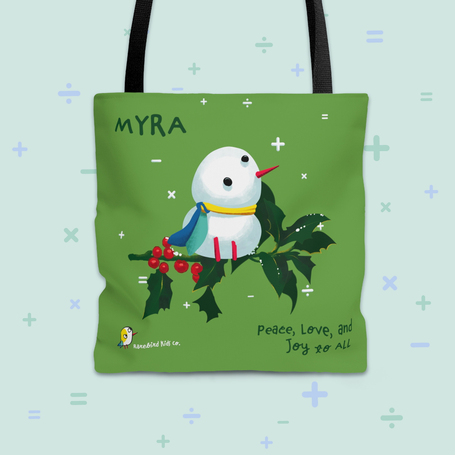 Snow x Math x Rarebird = holiday tote bag