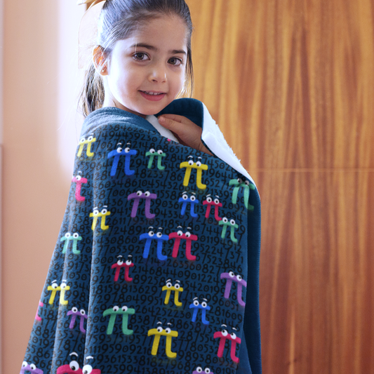 So Much Pi - super soft sherpa blanket for math inspiration