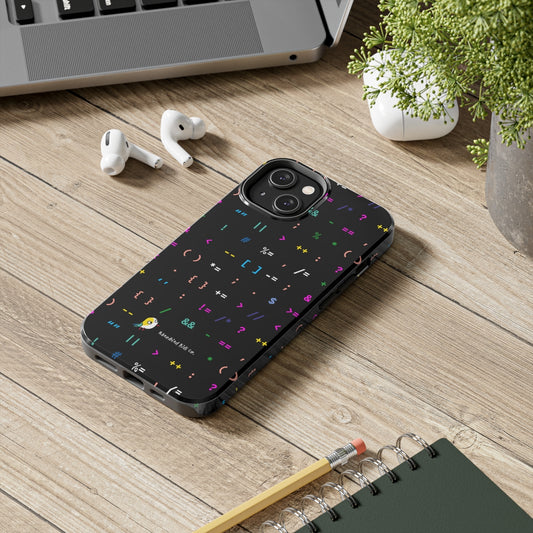 Born to Code - colorful tough phone case for STEM inspiration