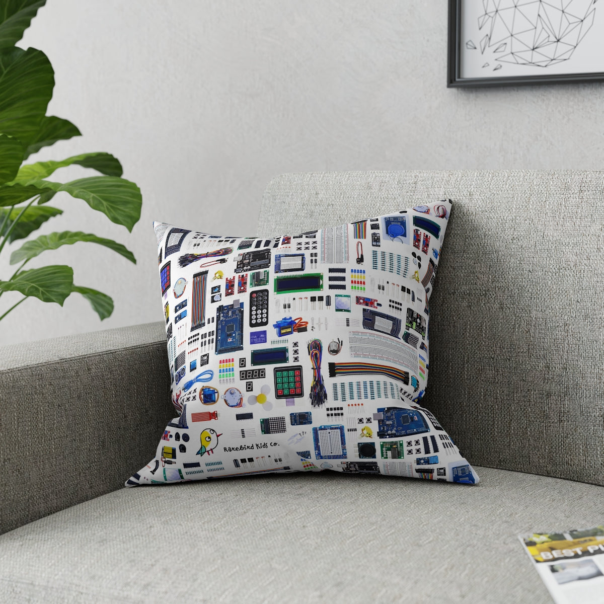 Maker's Medley - broadcloth pillow for STEM inspiration (3 sizes)